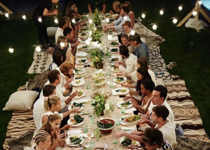 Communal dinner at Kabeela